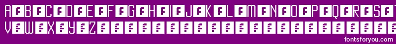 Jersey Slim Font – White Fonts on Purple Background