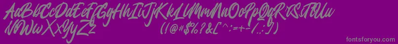 Jesselyne FREE Font – Gray Fonts on Purple Background