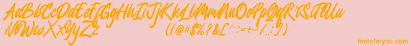 Jesselyne FREE Font – Orange Fonts on Pink Background