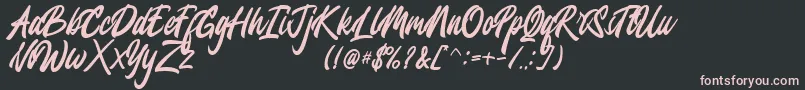 Jesselyne FREE Font – Pink Fonts on Black Background