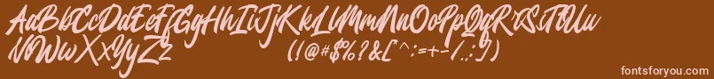 Jesselyne FREE Font – Pink Fonts on Brown Background