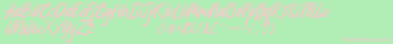 Jesselyne FREE Font – Pink Fonts on Green Background