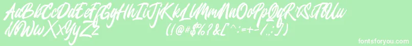 Jesselyne FREE Font – White Fonts on Green Background