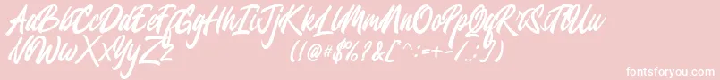 Jesselyne FREE Font – White Fonts on Pink Background