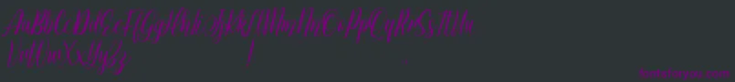 Jessie Odelya Demo Font – Purple Fonts on Black Background