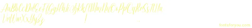 Jessie Odelya Demo Font – Yellow Fonts on White Background