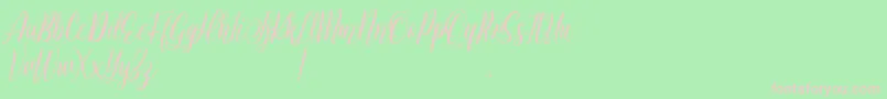 Jessie Odelya Demo Font – Pink Fonts on Green Background