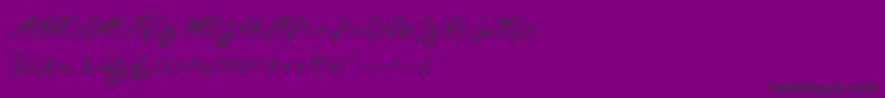 JesterBrush Font – Black Fonts on Purple Background