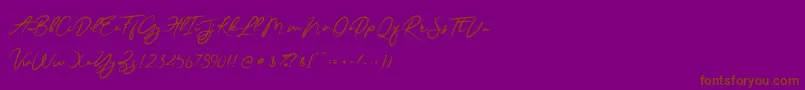 JesterBrush Font – Brown Fonts on Purple Background