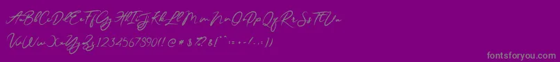 JesterBrush-Schriftart – Graue Schriften auf violettem Hintergrund