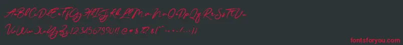JesterBrush Font – Red Fonts on Black Background