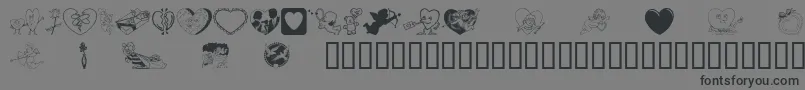 Luvybabe-Schriftart – Schwarze Schriften auf grauem Hintergrund