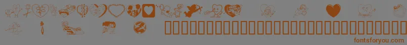 Luvybabe Font – Brown Fonts on Gray Background