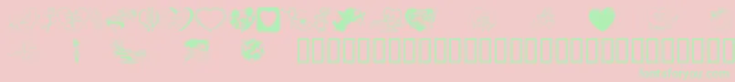 Luvybabe Font – Green Fonts on Pink Background