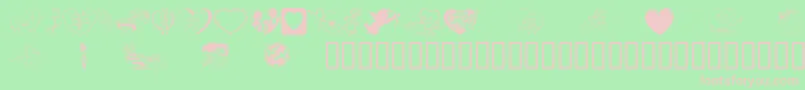 Luvybabe Font – Pink Fonts on Green Background