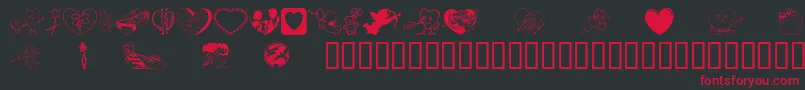 Luvybabe Font – Red Fonts on Black Background