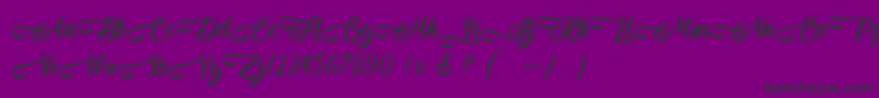 Jestho Fisher   Personal Use Font – Black Fonts on Purple Background