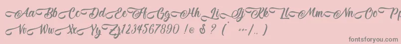 Jestho Fisher   Personal Use Font – Gray Fonts on Pink Background