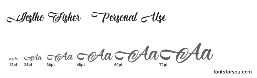Jestho Fisher   Personal Use Font Sizes