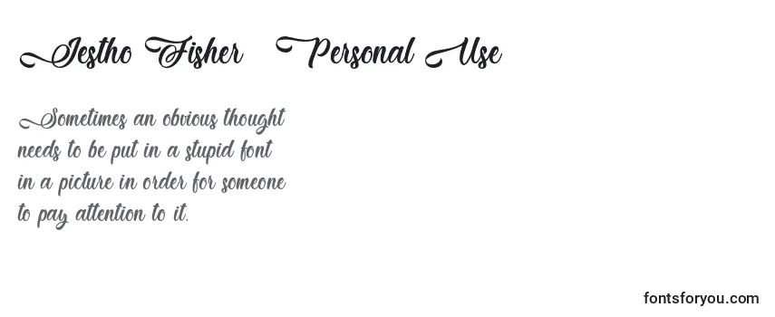 Review of the Jestho Fisher   Personal Use Font