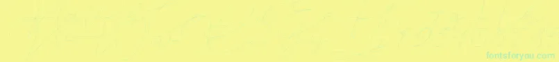 Jet Seat Script Font – Green Fonts on Yellow Background