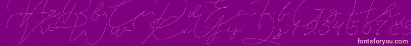 Jet Seat Script Font – Pink Fonts on Purple Background