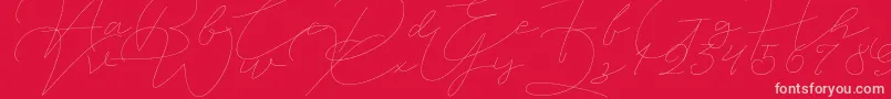 Police Jet Seat Script – polices roses sur fond rouge