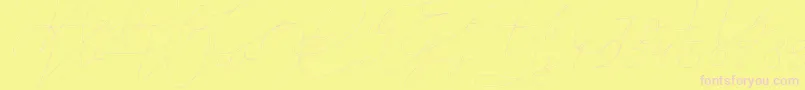 Jet Seat Script Font – Pink Fonts on Yellow Background