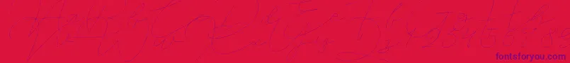 Jet Seat Script Font – Purple Fonts on Red Background