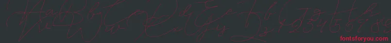 Jet Seat Script Font – Red Fonts on Black Background
