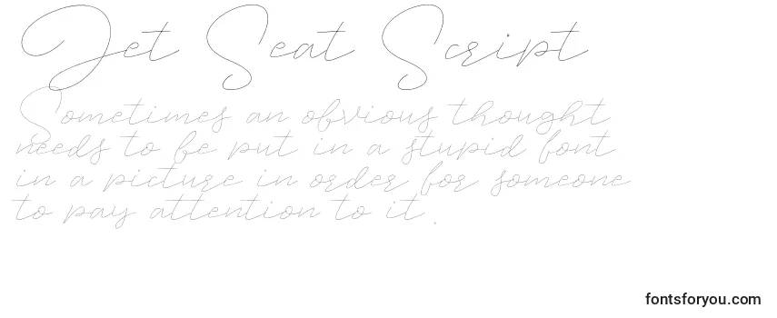 Шрифт Jet Seat Script