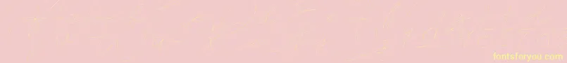 Jet Seat Script Font – Yellow Fonts on Pink Background