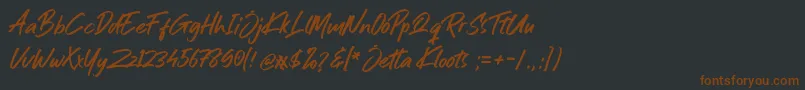 Jetta Kloots Font Font – Brown Fonts on Black Background