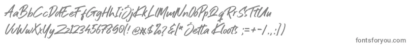 Jetta Kloots Font-Schriftart – Graue Schriften