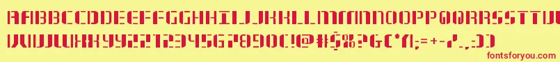 jetway Font – Red Fonts on Yellow Background