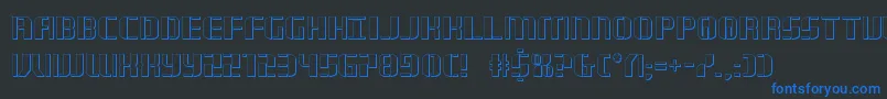 Шрифт jetway3d – синие шрифты на чёрном фоне