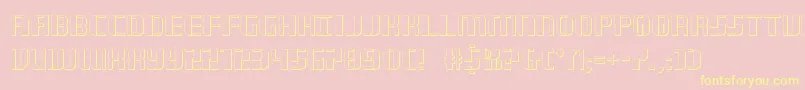 jetway3d Font – Yellow Fonts on Pink Background