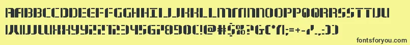 jetwaybold Font – Black Fonts on Yellow Background