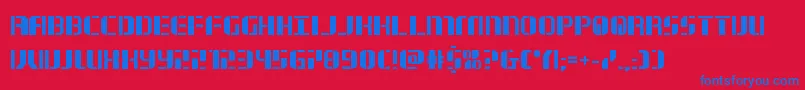 フォントjetwaybold – 赤い背景に青い文字