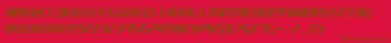 jetwaybold-Schriftart – Braune Schriften auf rotem Hintergrund