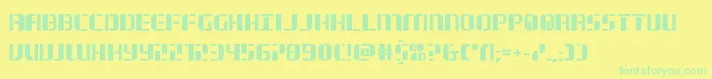 jetwaybold Font – Green Fonts on Yellow Background