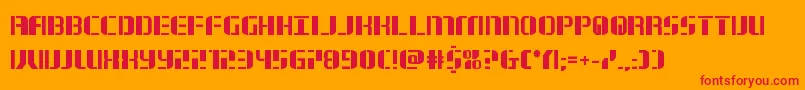 フォントjetwaybold – オレンジの背景に赤い文字