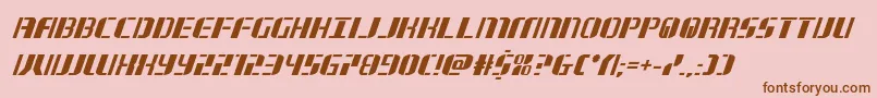 jetwayboldital Font – Brown Fonts on Pink Background