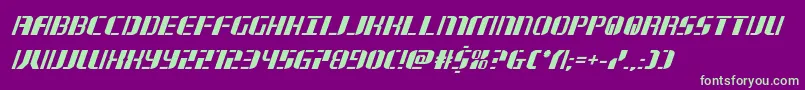 jetwayboldital Font – Green Fonts on Purple Background