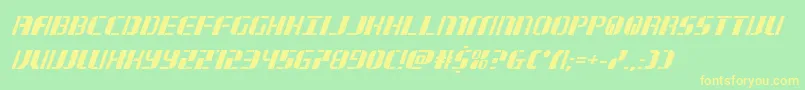 jetwayboldital Font – Yellow Fonts on Green Background