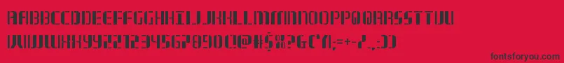 フォントjetwaycond – 赤い背景に黒い文字