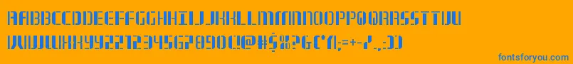 jetwaycond Font – Blue Fonts on Orange Background