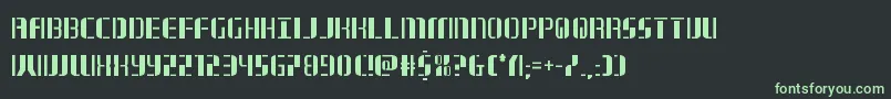 jetwaycond-fontti – vihreät fontit mustalla taustalla