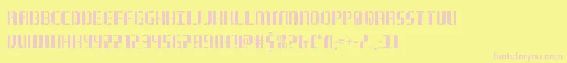 jetwaycond Font – Pink Fonts on Yellow Background