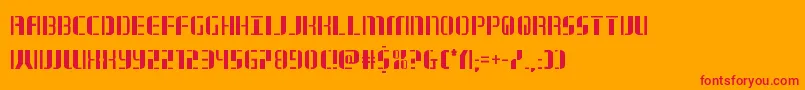jetwaycond Font – Red Fonts on Orange Background
